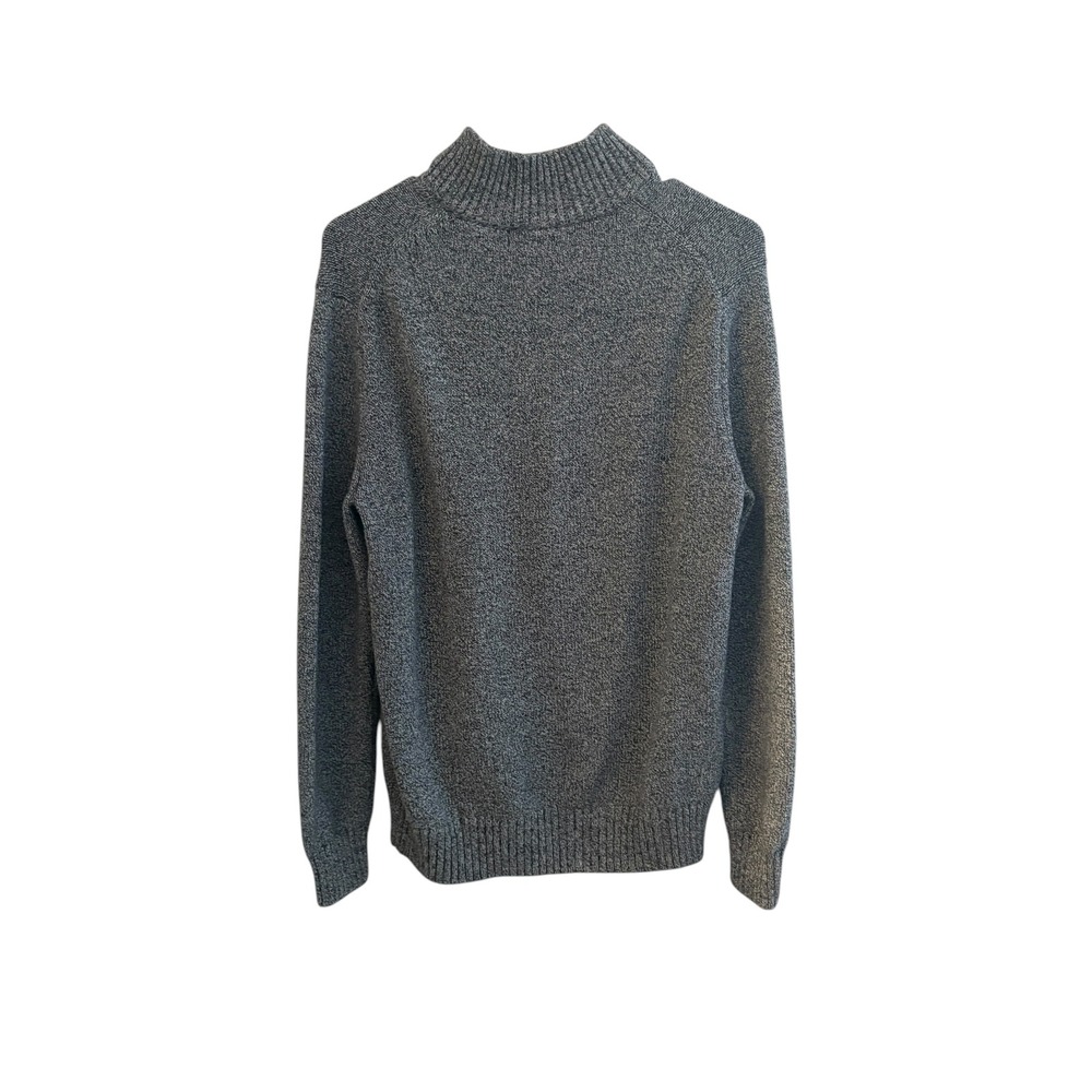Calvin‎ Klein Men's Gray 100% Cotton Half Zip Mock Neck Sweater Size Medium - Picture 3 of 8